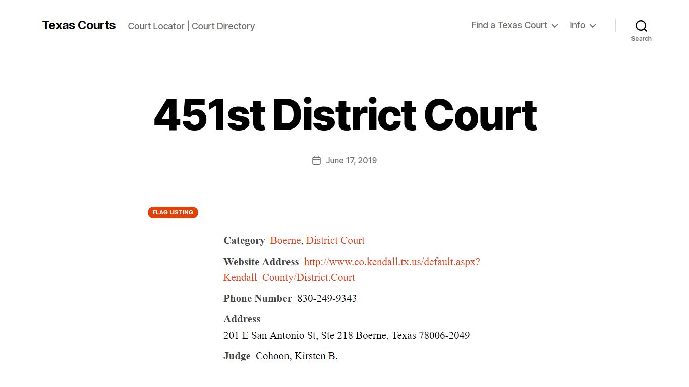 451st District Court - Texas Courts